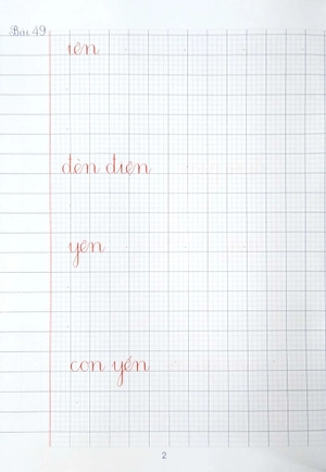 bộ vở ô li có mẫu chữ 1 - quyển 2 (tái bản có chỉnh lí và bổ sung)