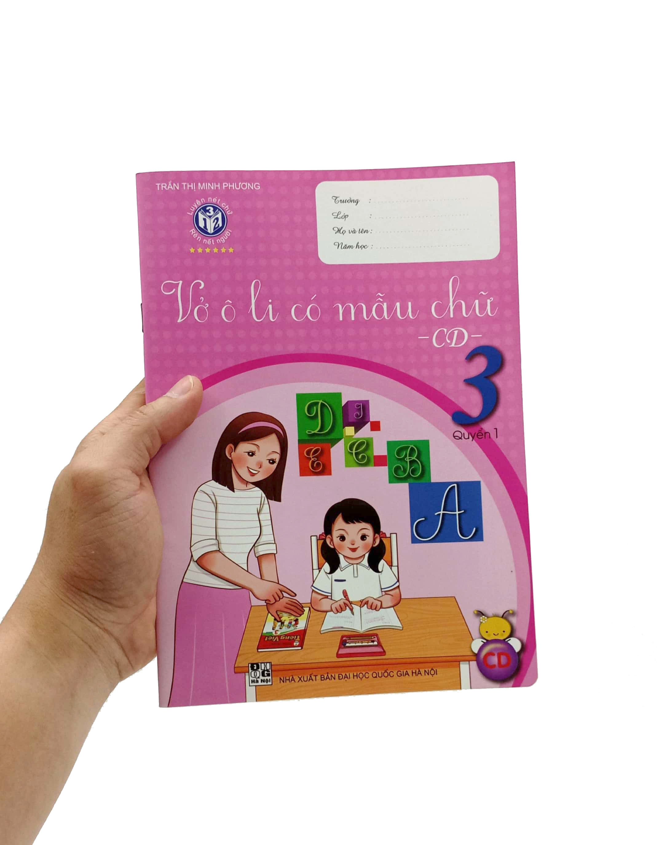 bộ vở ô li có mẫu chữ 3 - quyển 1 (cánh diều) (2023)