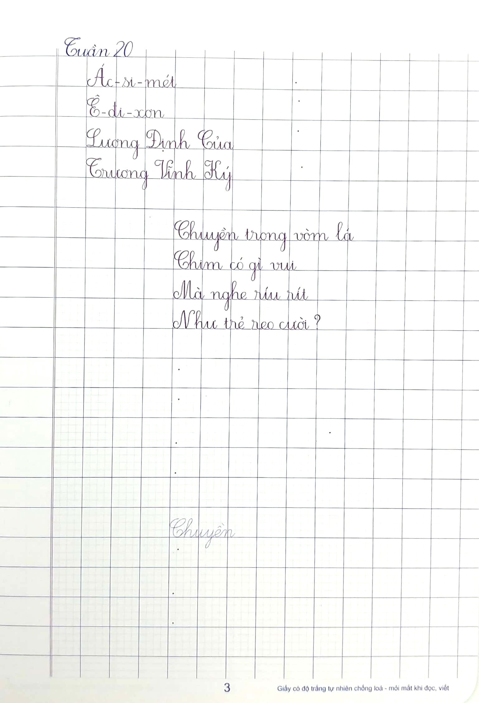 bộ vở ô li có mẫu chữ 4 - quyển 2 (2022)