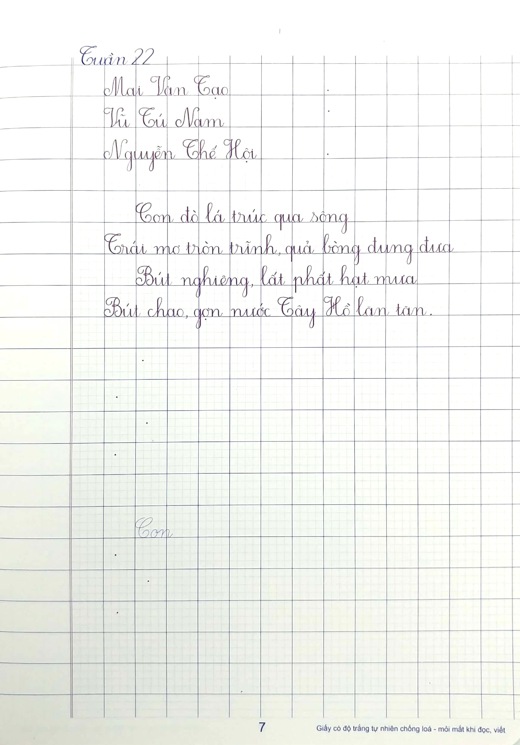 bộ vở ô li có mẫu chữ 4 - quyển 2 (2022)