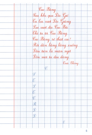 bộ vở ô li có viết mẫu chữ 5 - tập 2