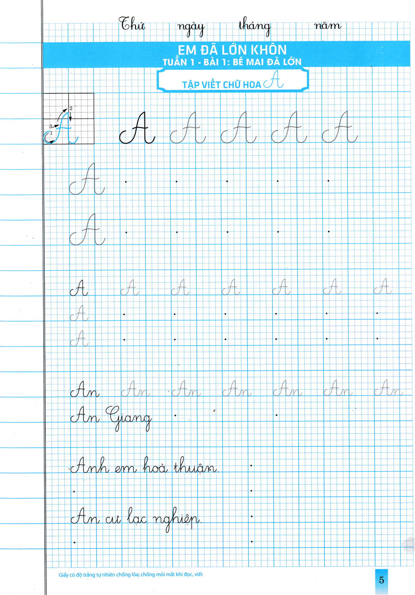 bộ vở ô li theo mẫu chữ lớp 2 - tập 1 (bám sát sgk chân trời sáng tạo)