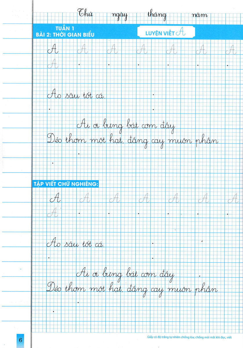 bộ vở ô li theo mẫu chữ lớp 2 - tập 1 (bám sát sgk chân trời sáng tạo)