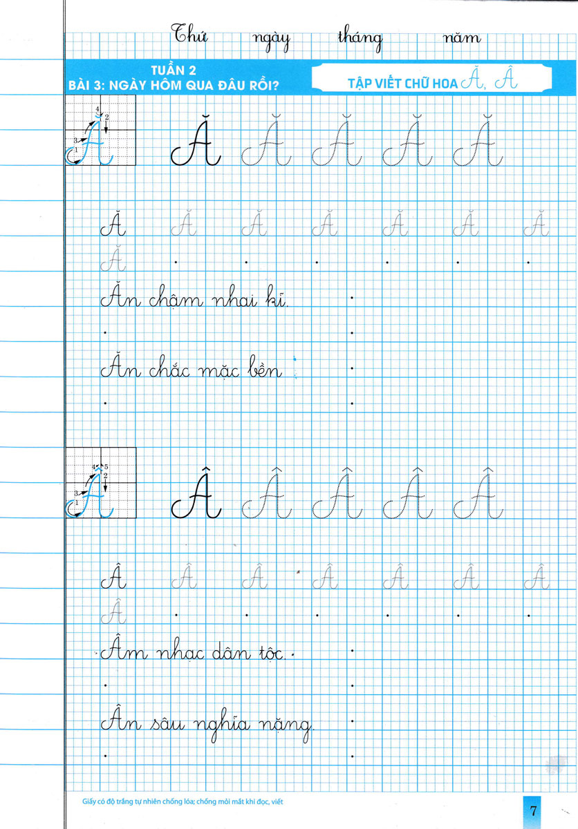 bộ vở ô li theo mẫu chữ lớp 2 - tập 1 (bám sát sgk chân trời sáng tạo)