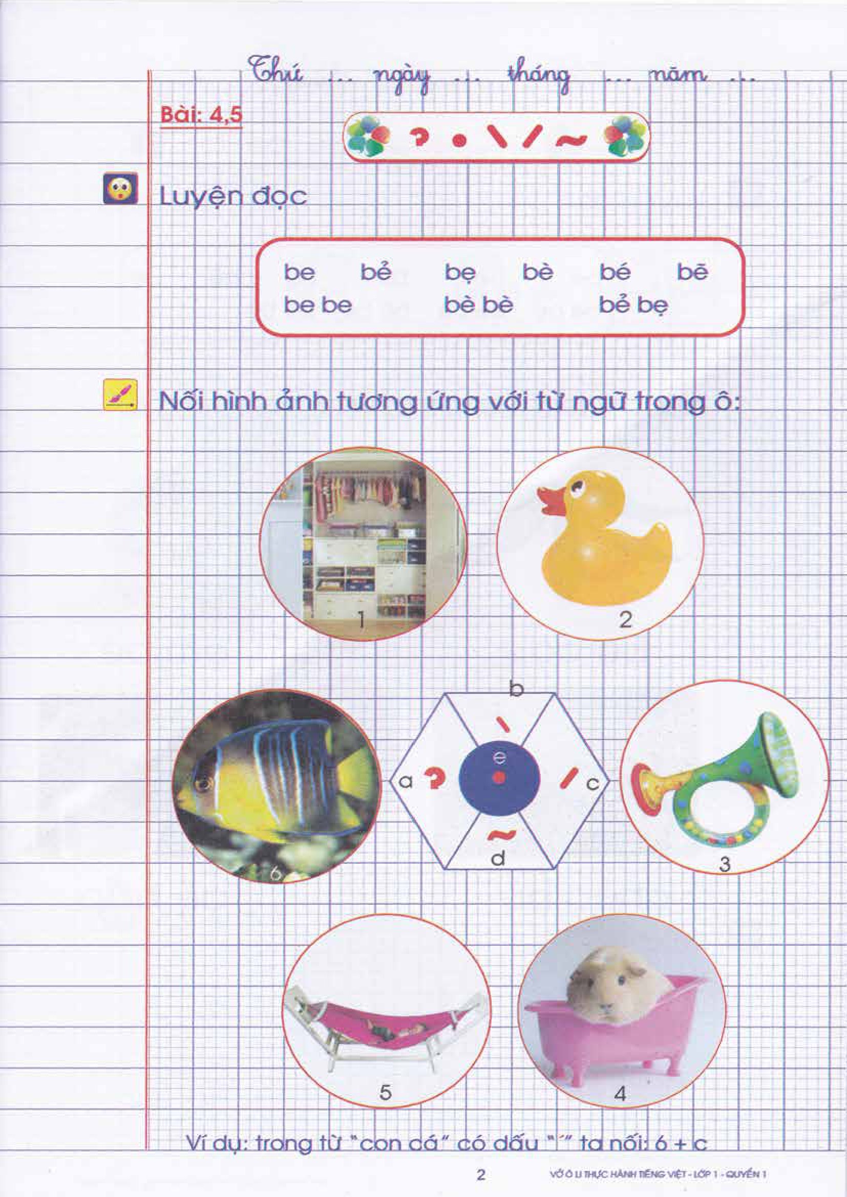 bộ vở ô li thực hành tiếng việt lớp 1 - quyển 1