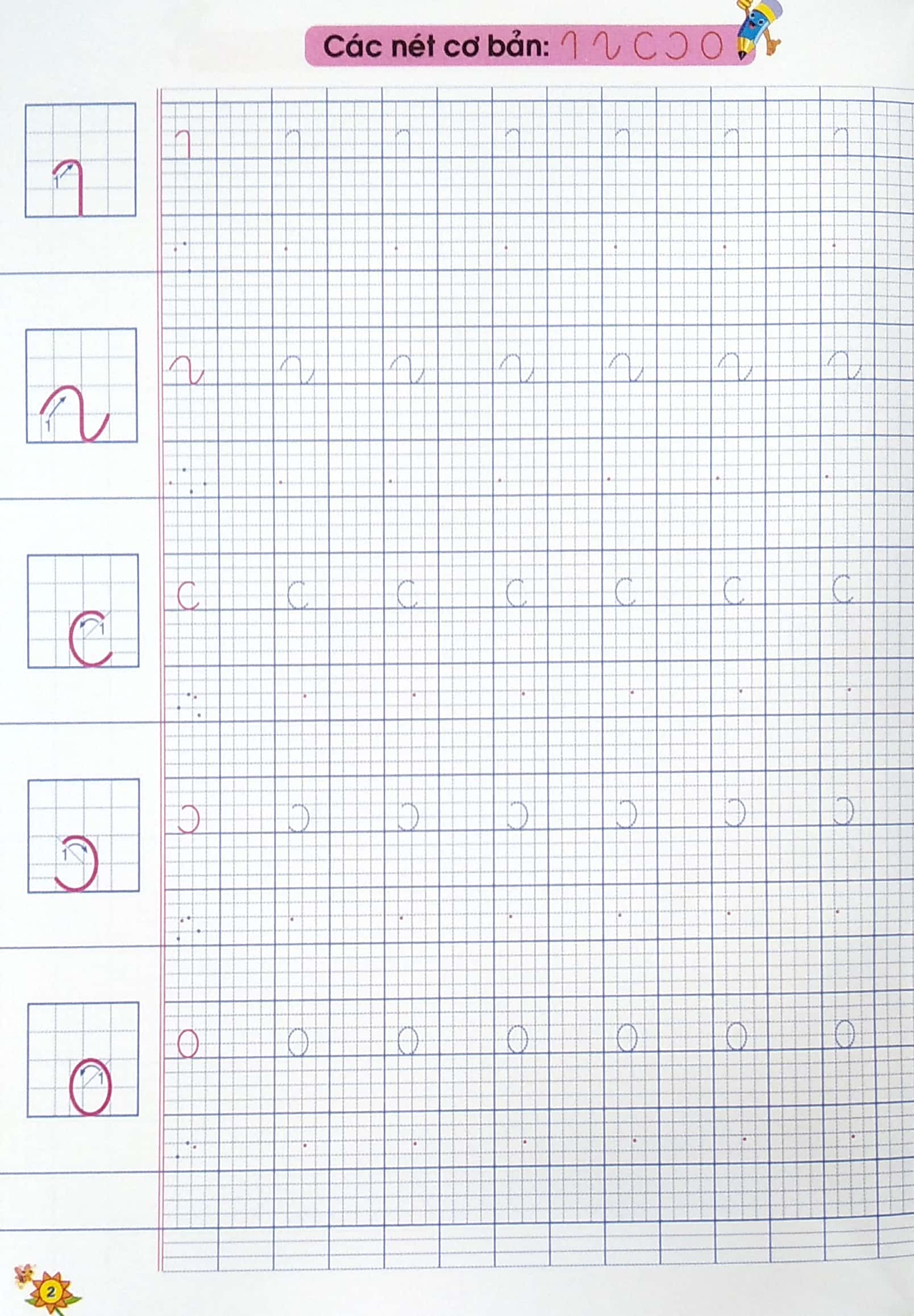 bộ vở ô li viết chữ mẫu 1 - quyển 1