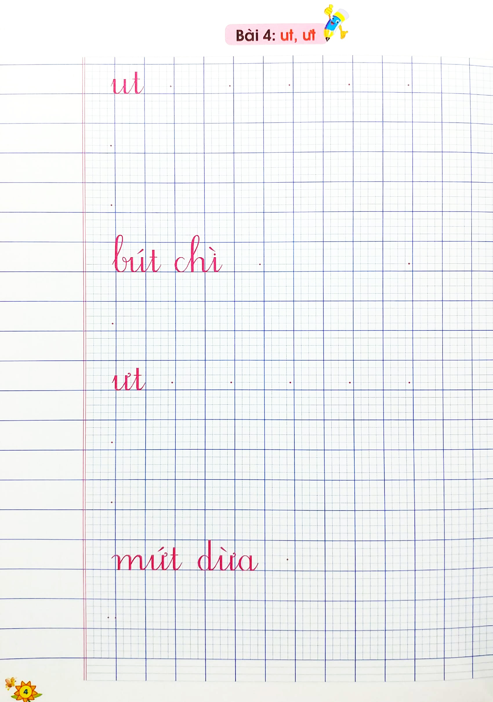 bộ vở ô li viết chữ mẫu 1 - quyển 2 (ch-t)