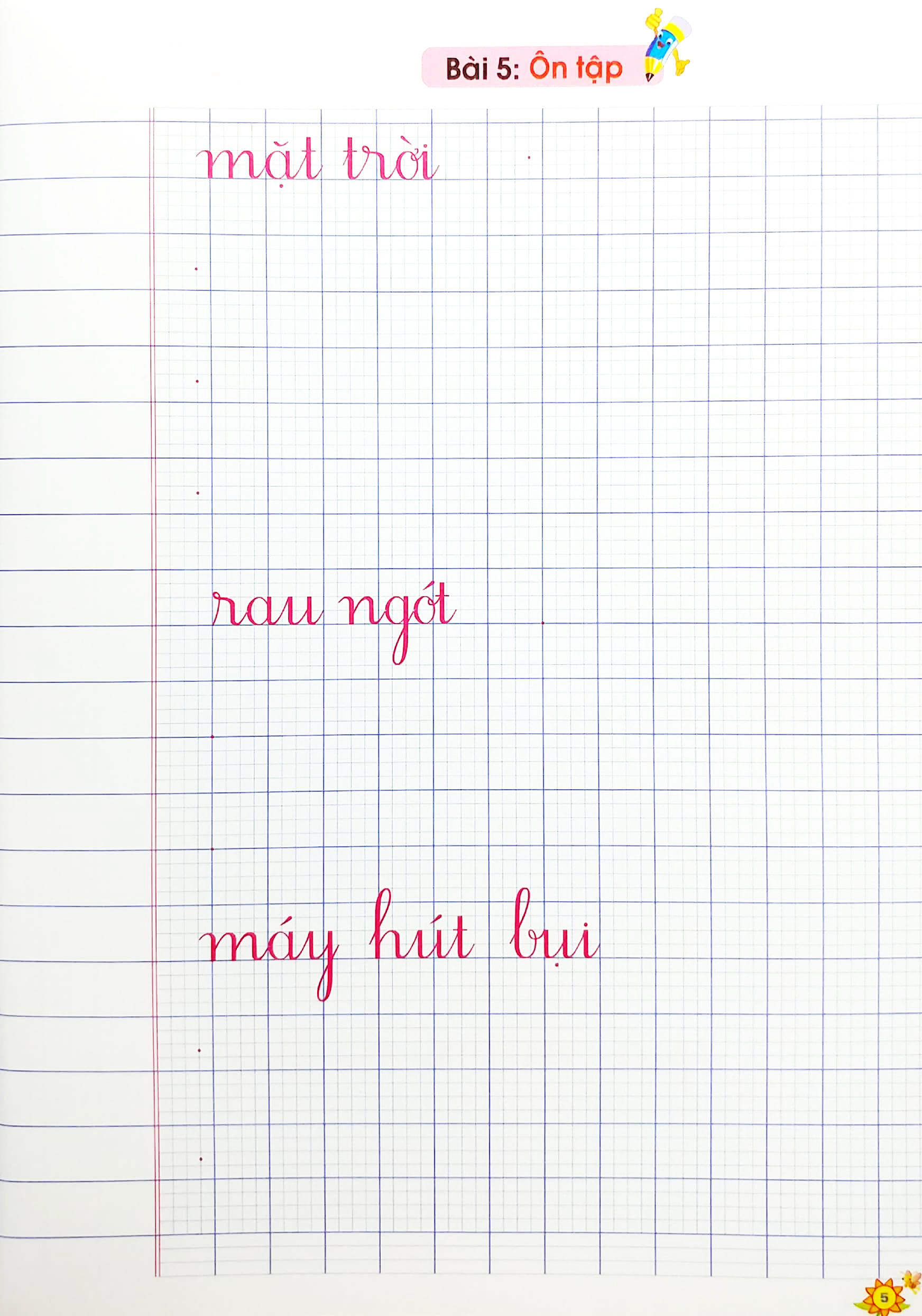 bộ vở ô li viết chữ mẫu 1 - quyển 2 (ch-t)