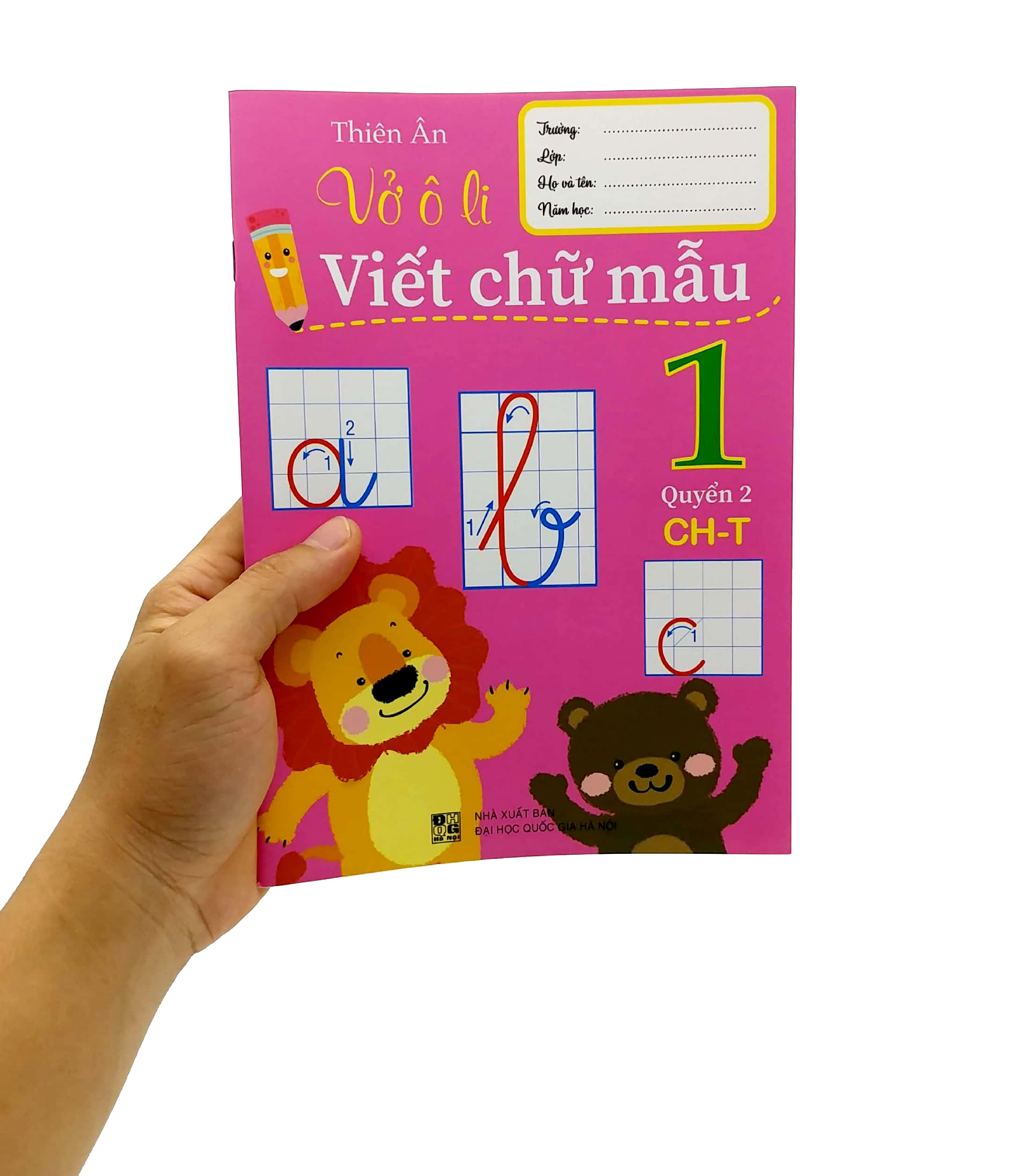bộ vở ô li viết chữ mẫu 1 - quyển 2 (ch-t)
