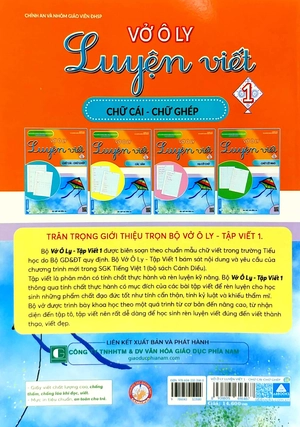 bộ vở ô ly luyện viết 1 - chữ cái - chữ ghép - theo chuẩn chương trình sách giáo khoa mới - bộ sách cánh diều