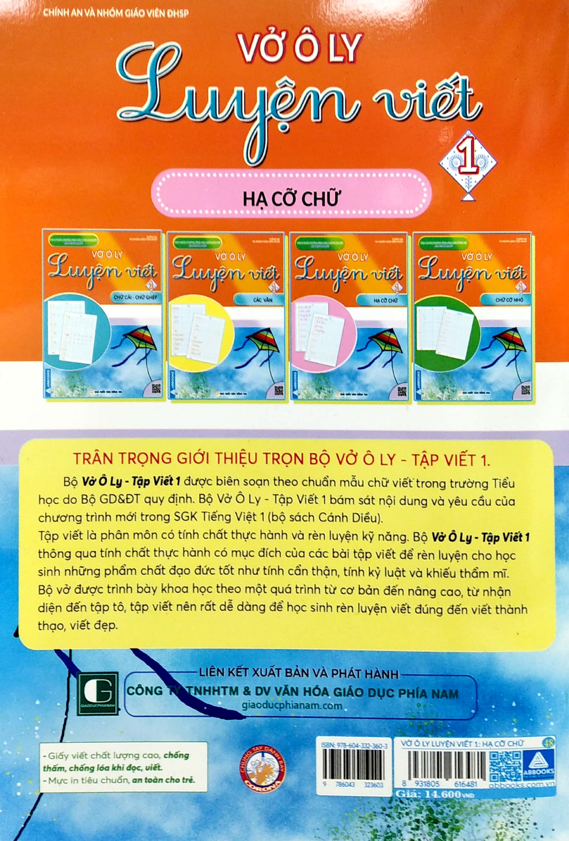 bộ vở ô ly luyện viết 1 - hạ cỡ chữ - theo chuẩn chương trình sách giáo khoa mới - bộ sách cánh diều