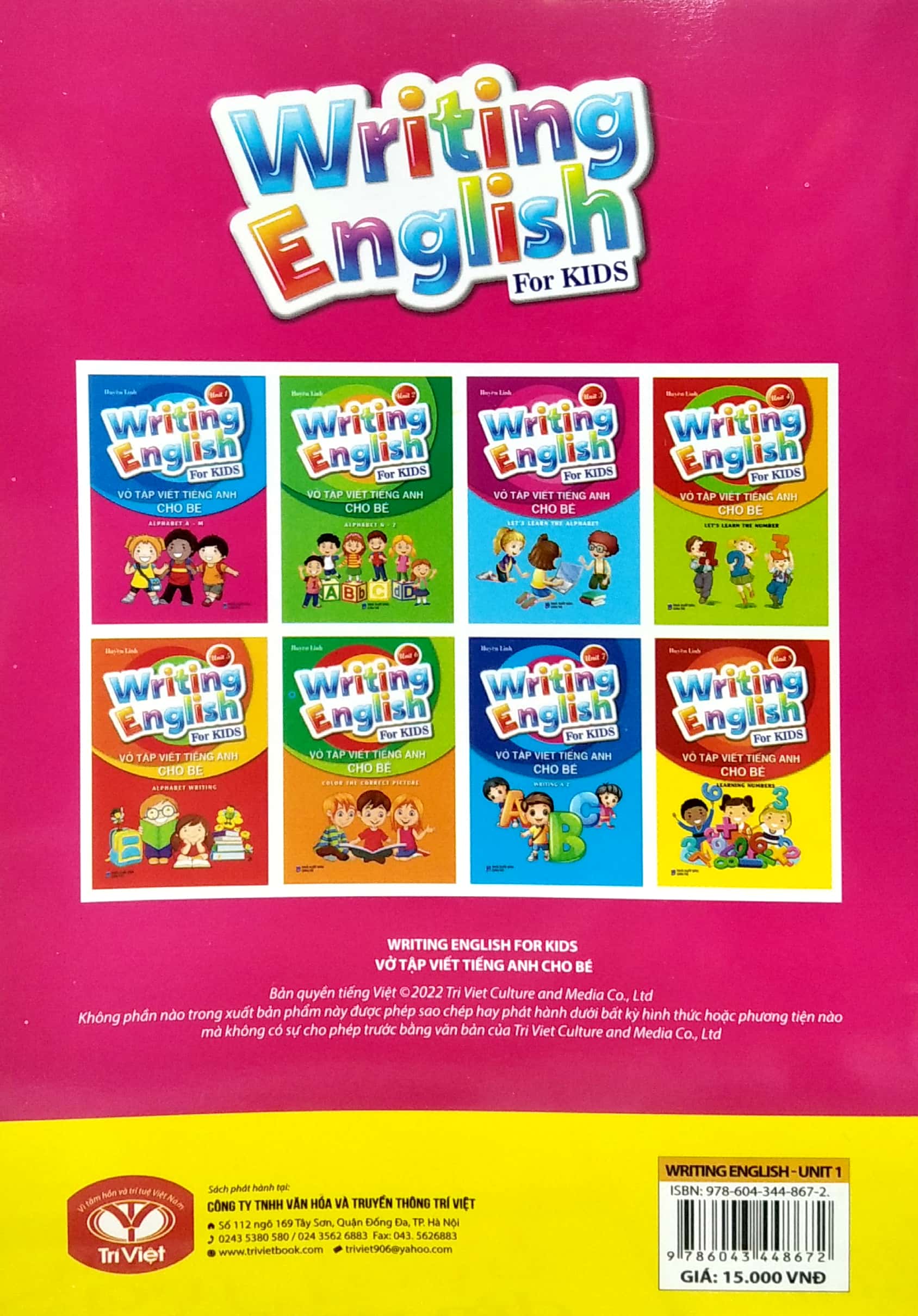 bộ vở tập viết tiếng anh cho bé - tập 1