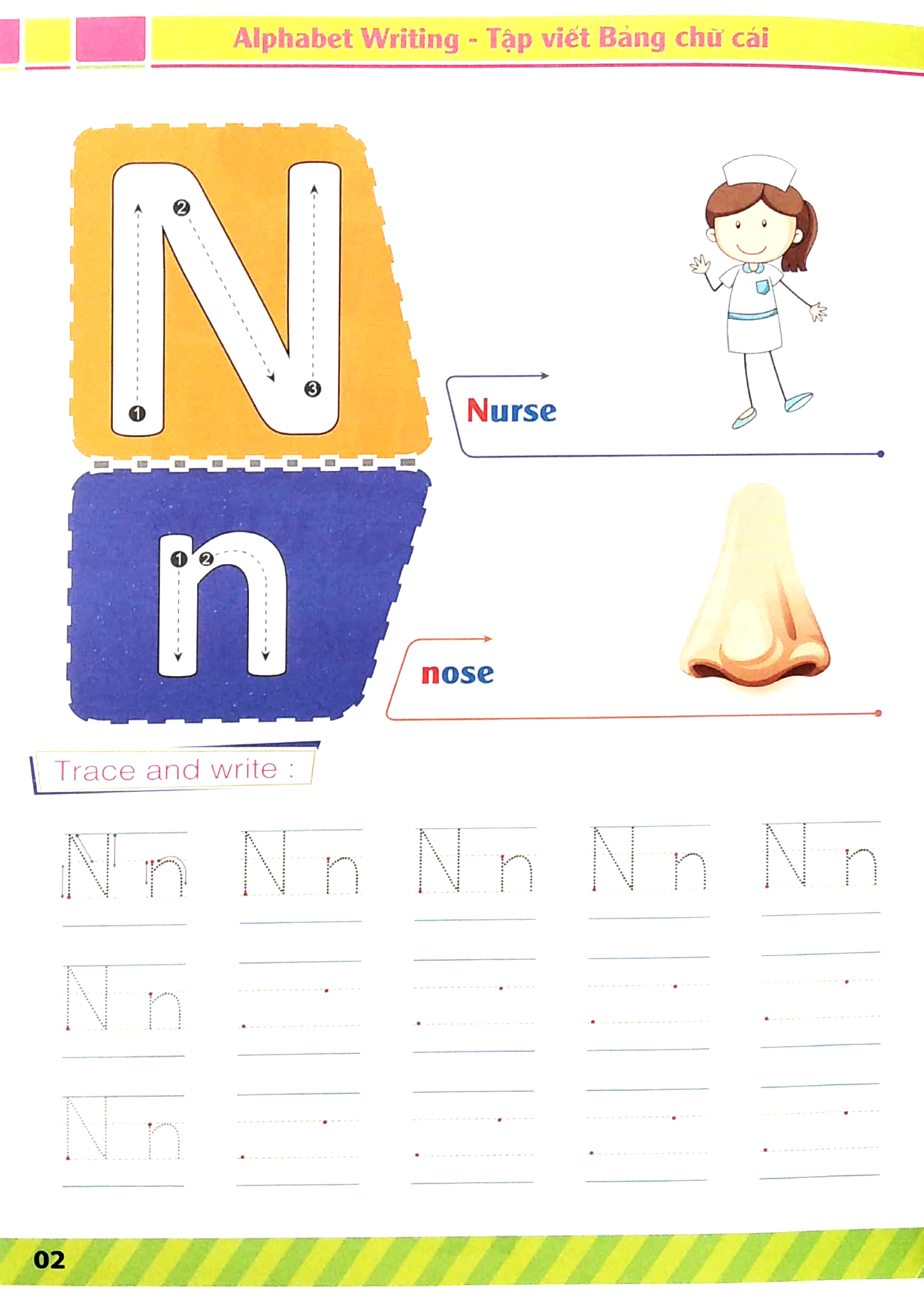 bộ vở tập viết tiếng anh cho bé - tập 2