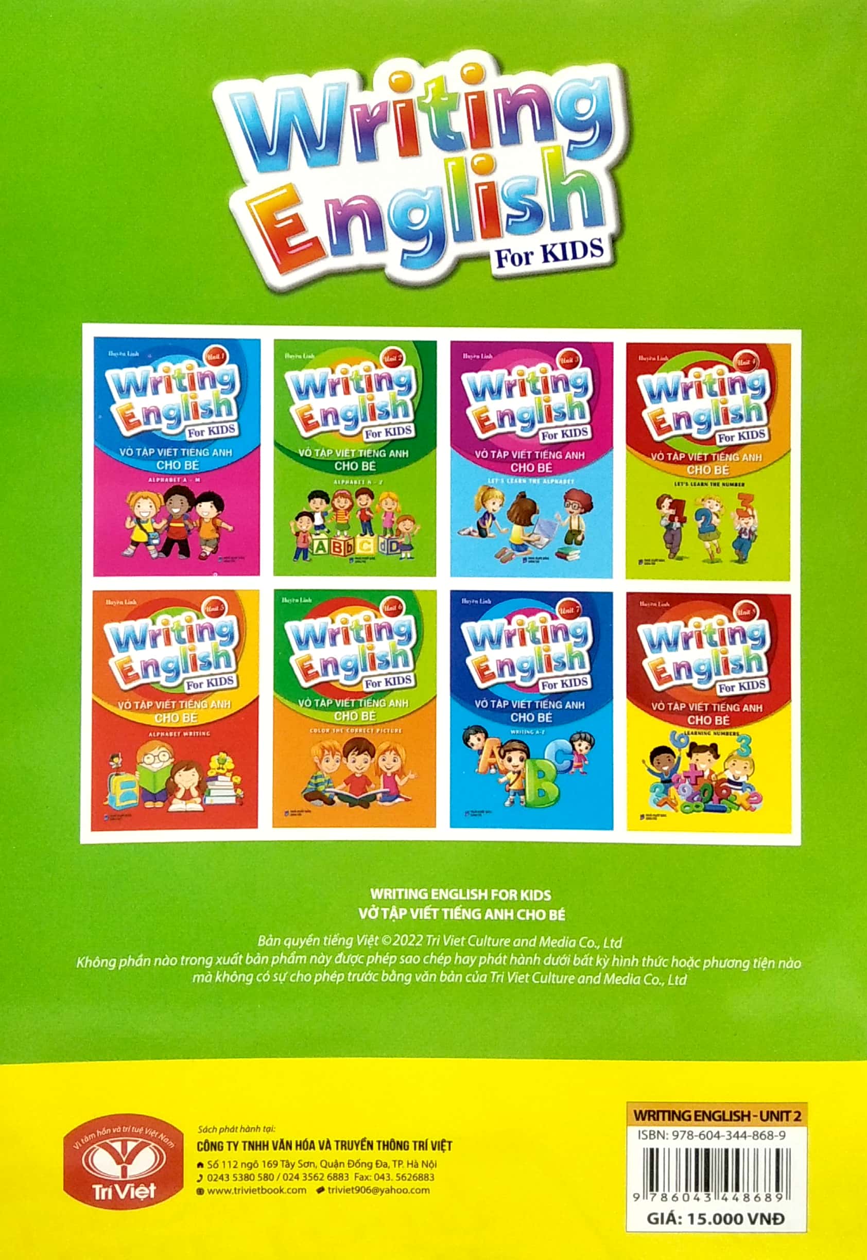 bộ vở tập viết tiếng anh cho bé - tập 2