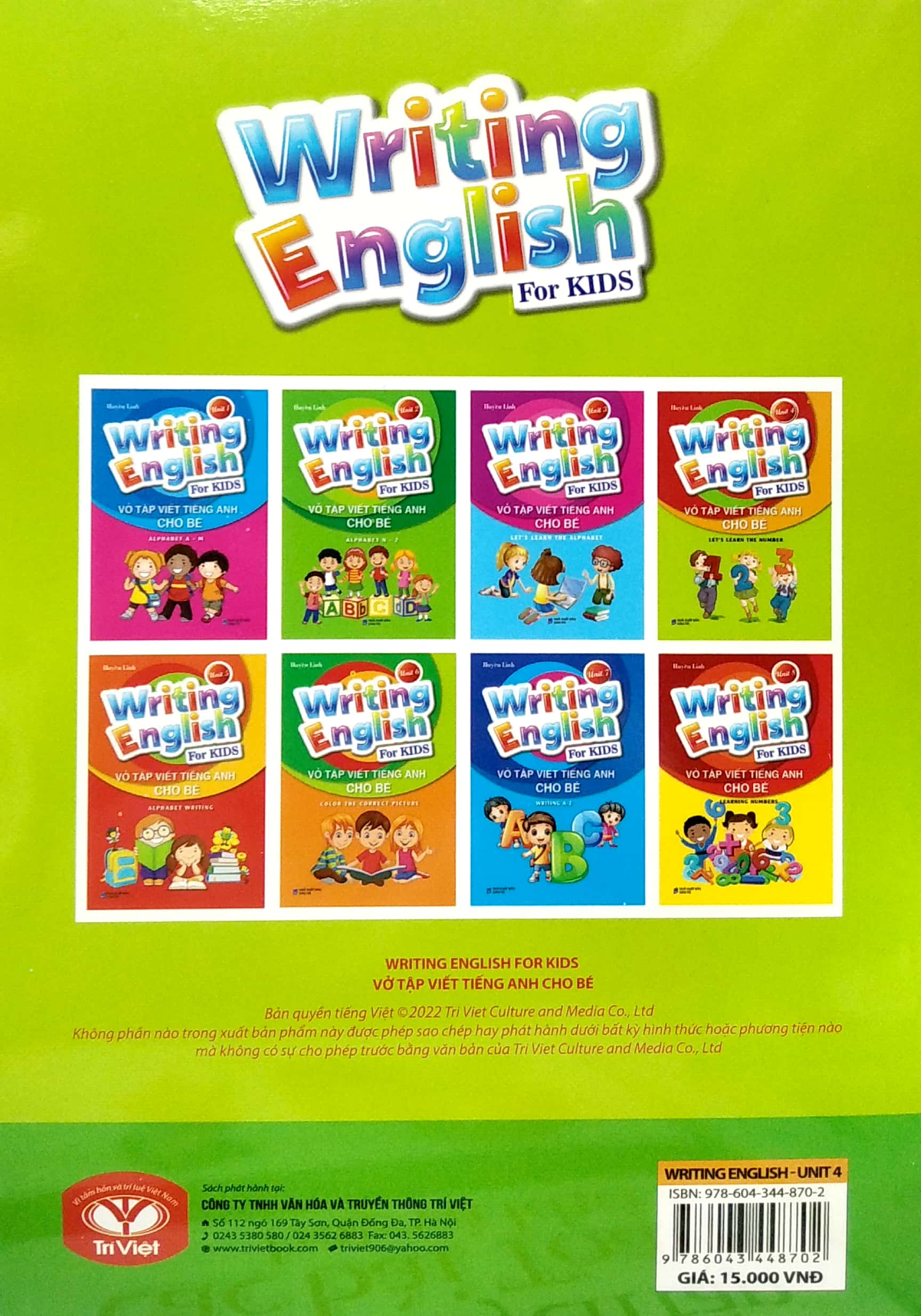 bộ vở tập viết tiếng anh cho bé - tập 4