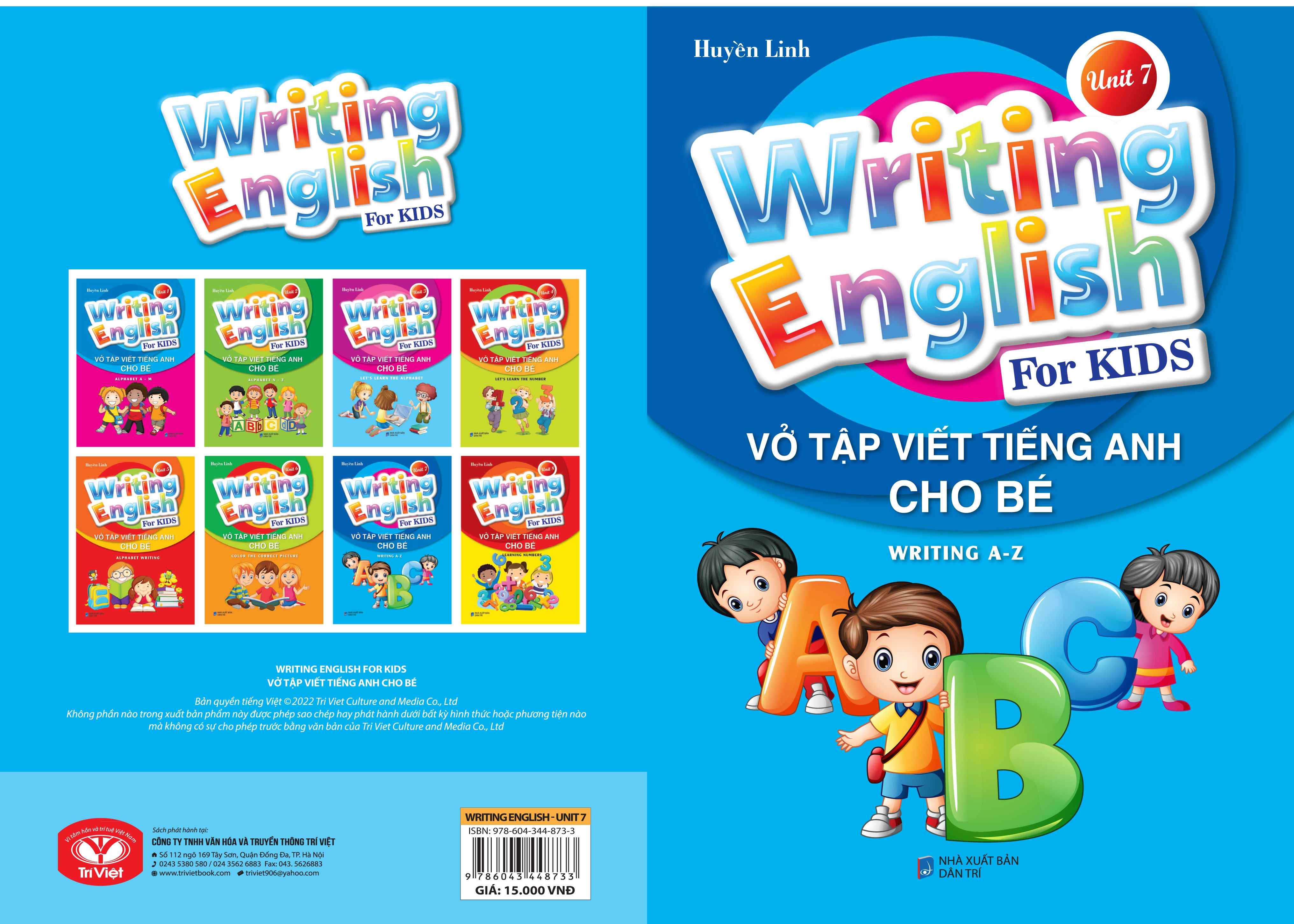 bộ vở tập viết tiếng anh cho bé - tập 7