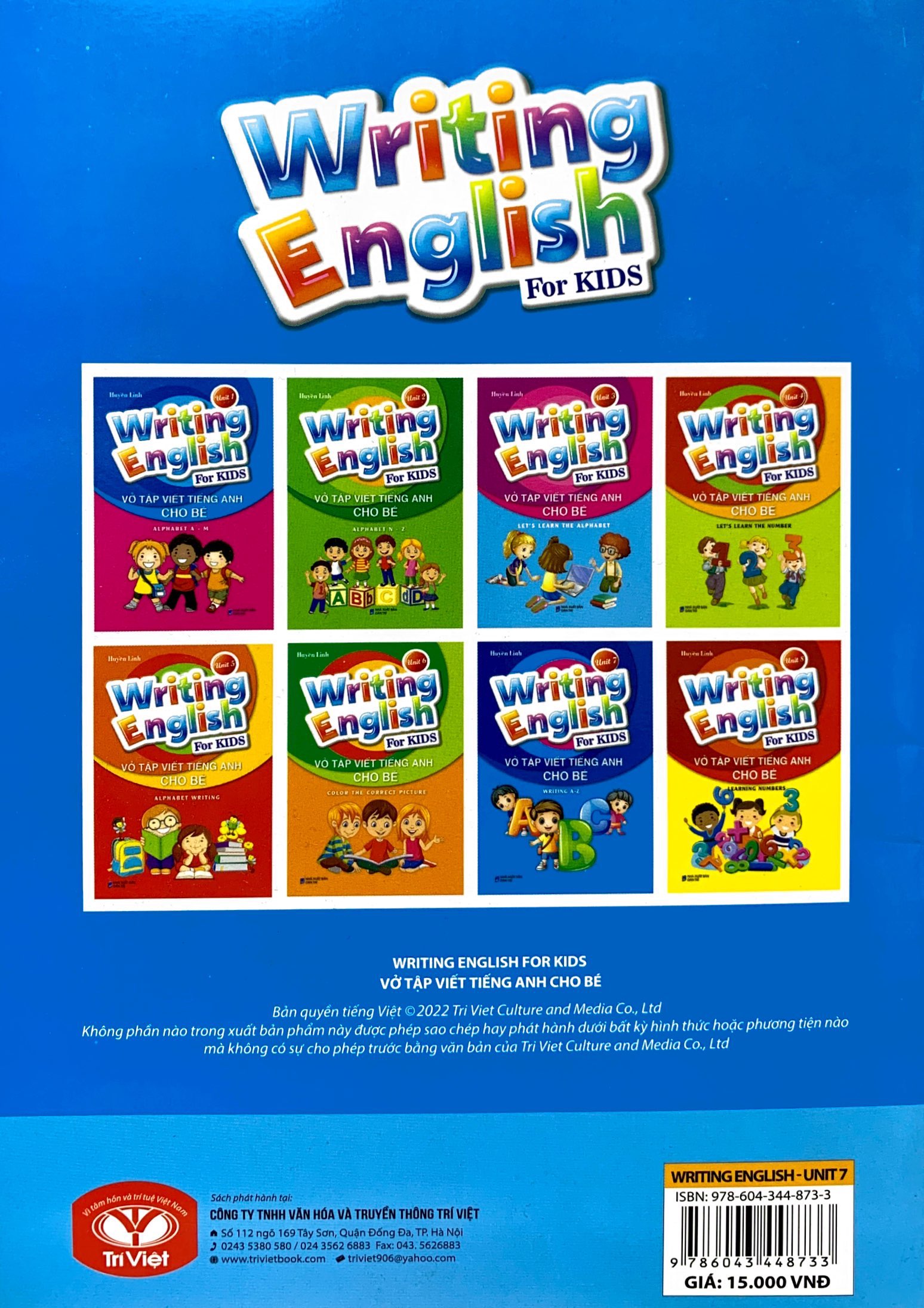 bộ vở tập viết tiếng anh cho bé - tập 7