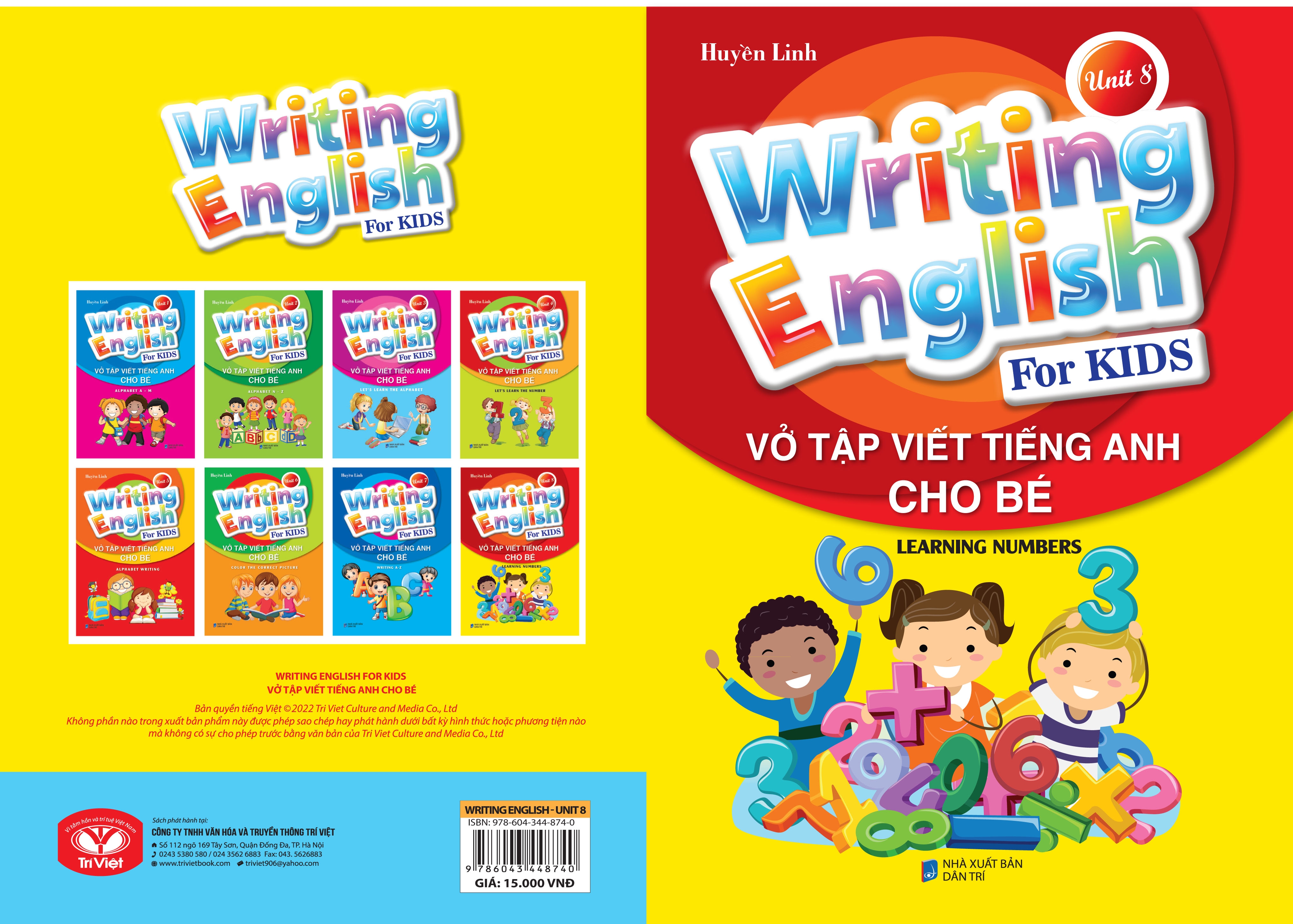 bộ vở tập viết tiếng anh cho bé - tập 8