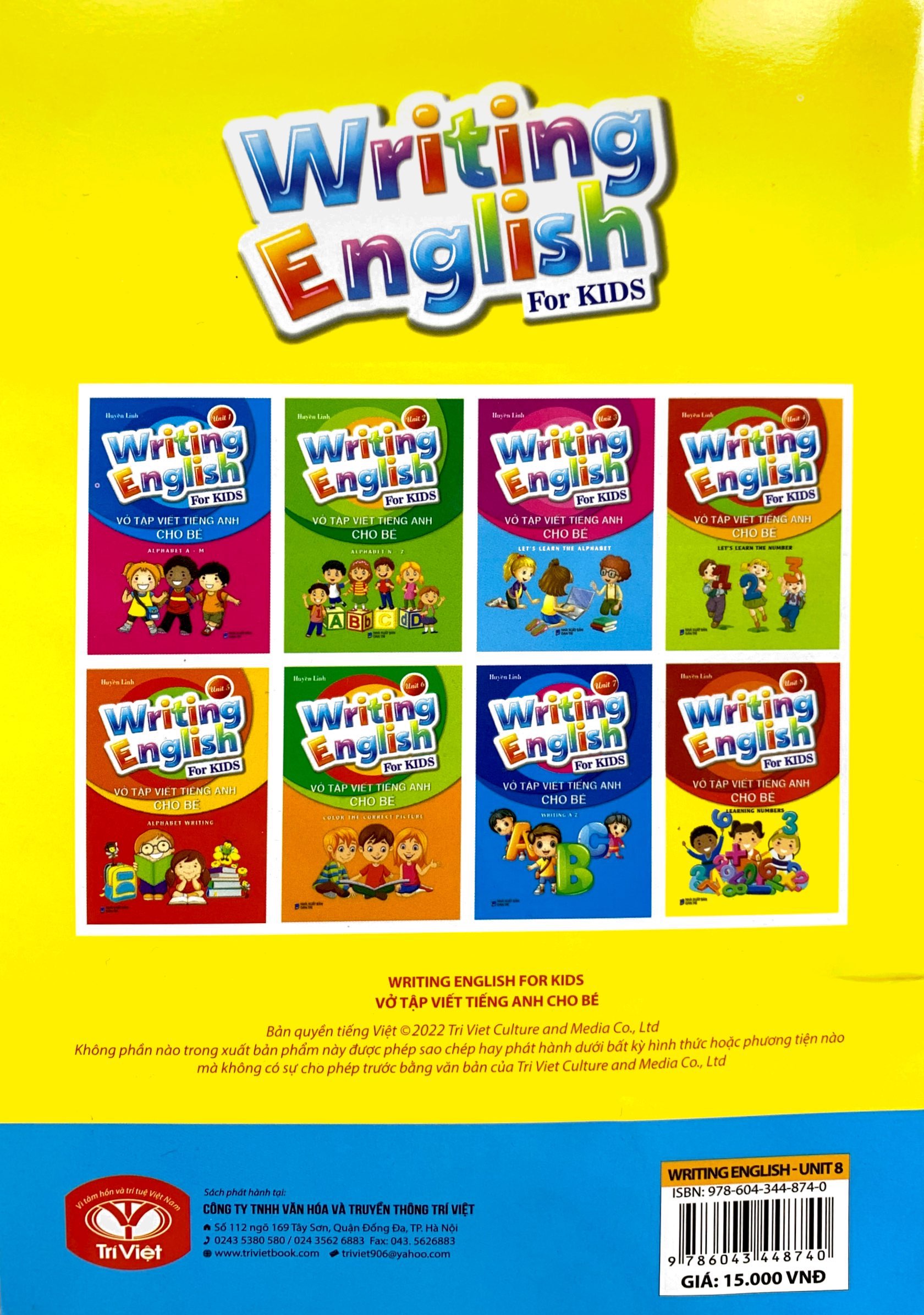 bộ vở tập viết tiếng anh cho bé - tập 8