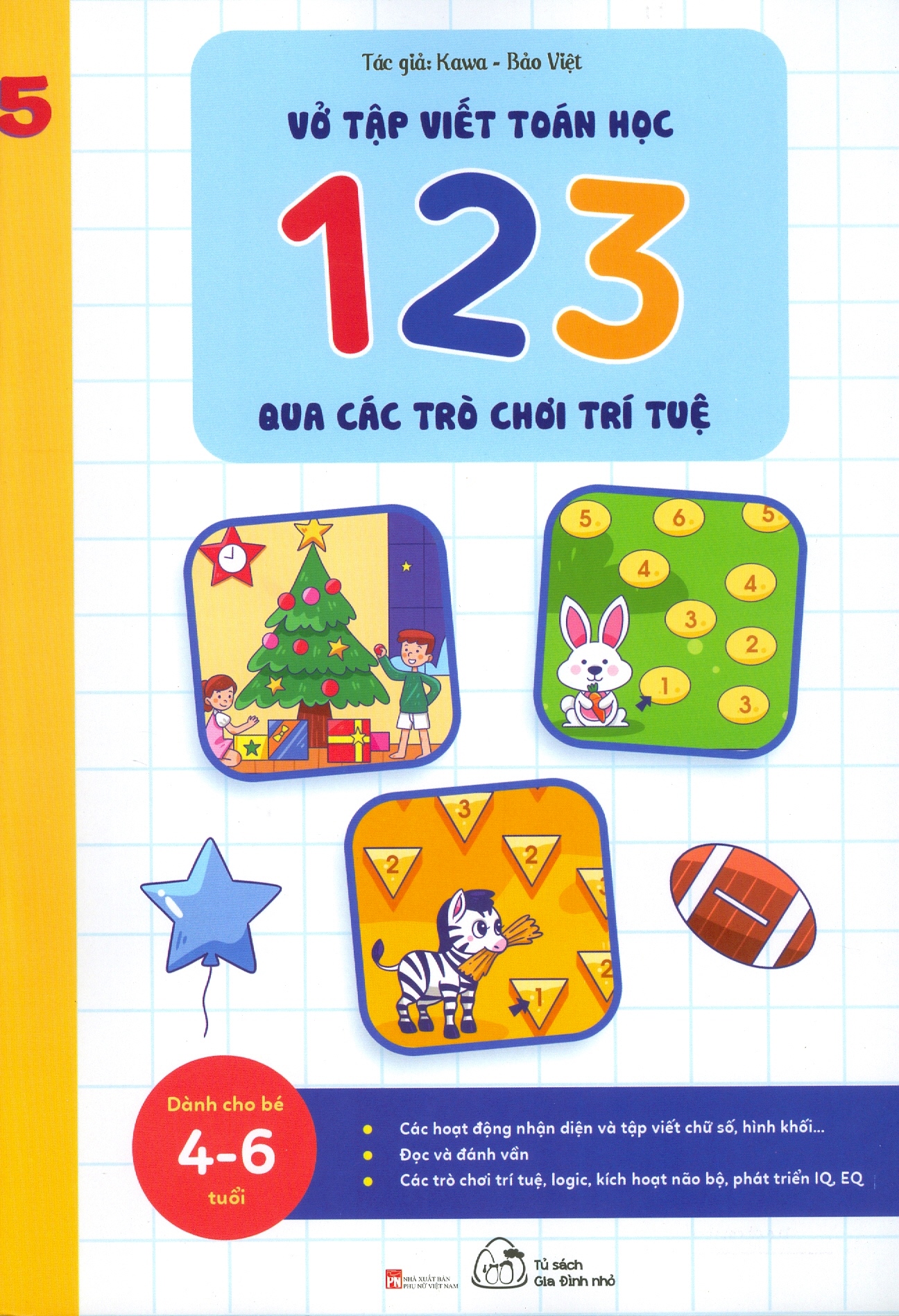 bộ vở tập viết toán học 123 qua các trò chơi trí tuệ - tập 5