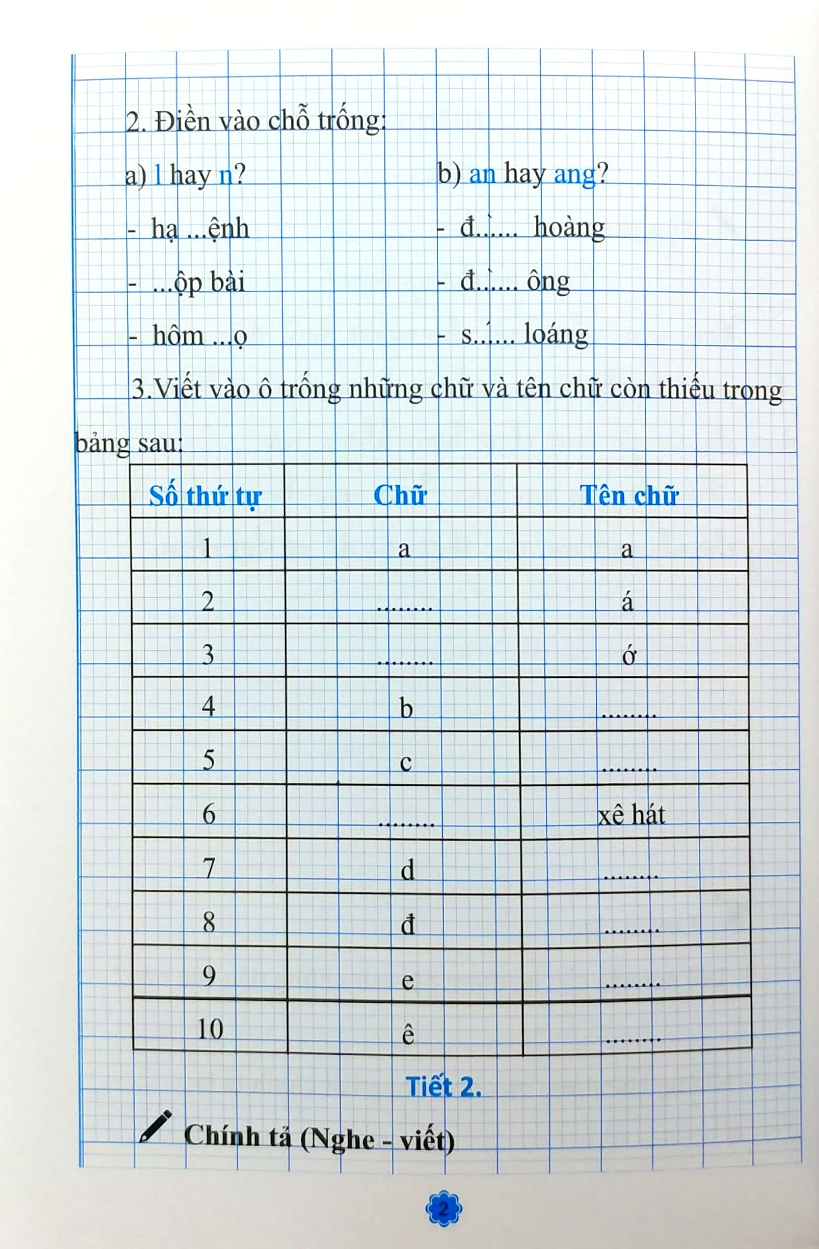 bộ vở thực hành chính tả lớp 3 - tập 1