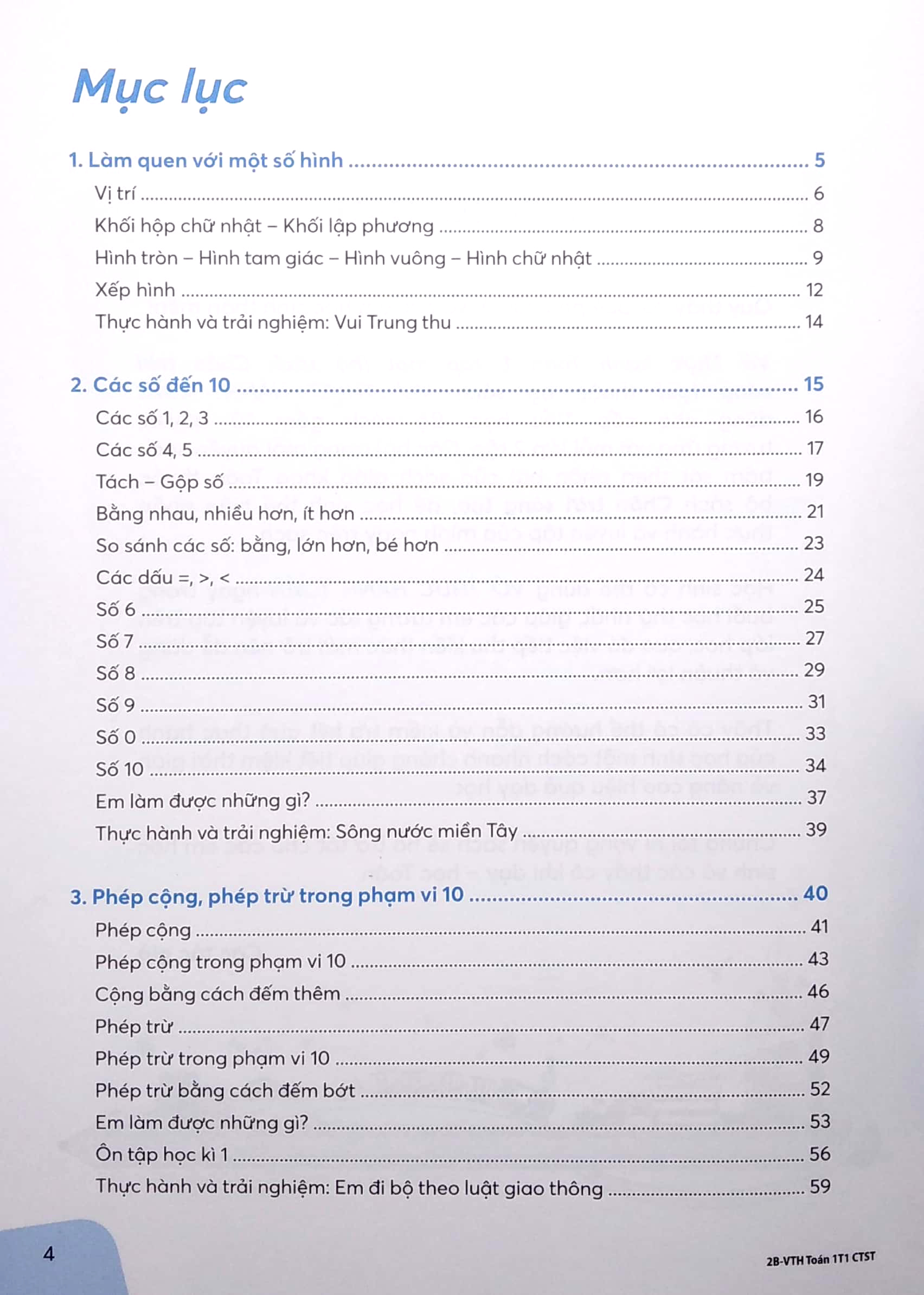 bộ vở thực hành toán 1 - tập 1 (theo bộ sgk chân trời sáng tạo) (2023)