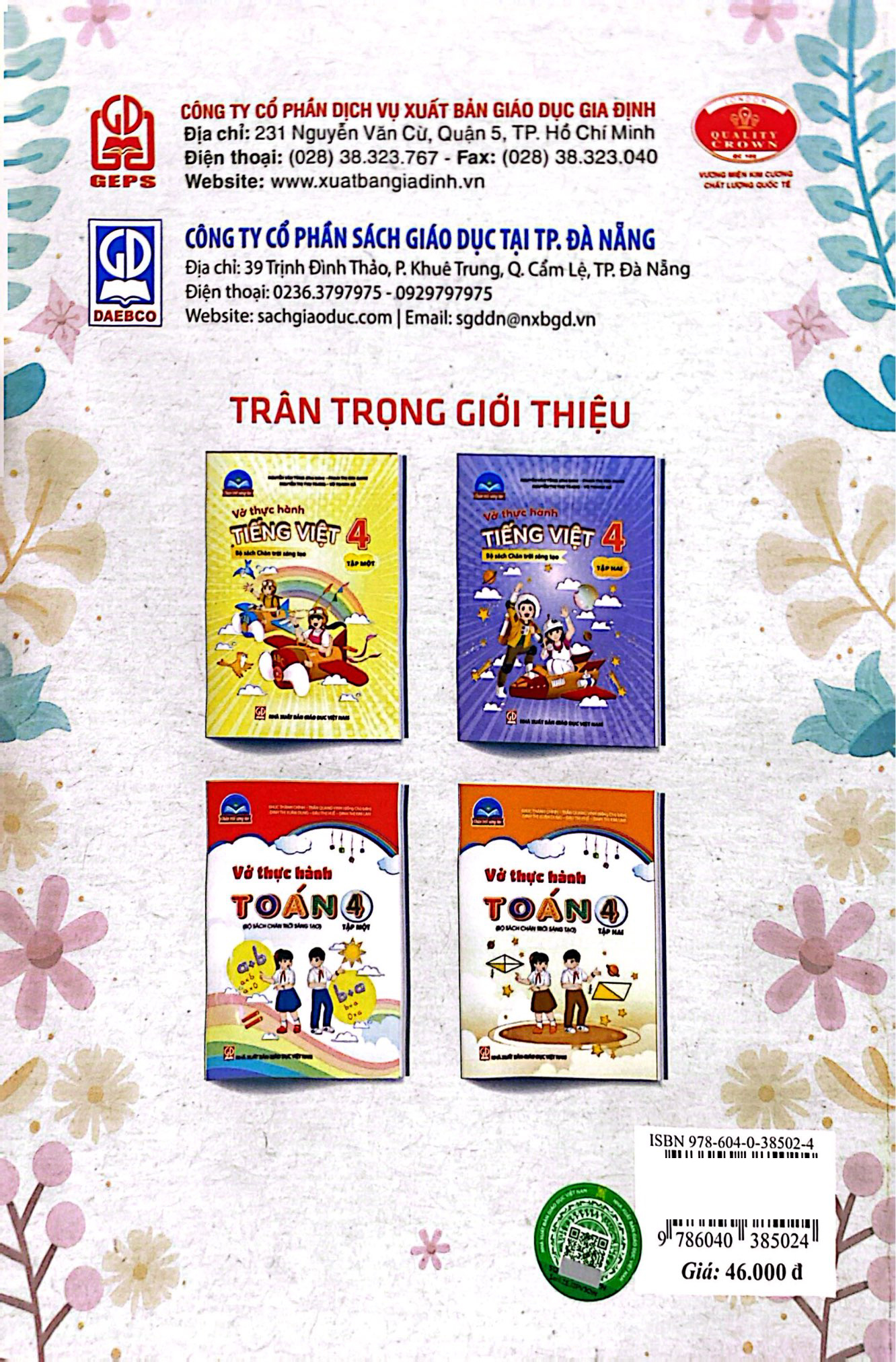 Bo
						
										
										Vo Thuc Hanh Toan 4 - Tap 1 (Chan Troi)