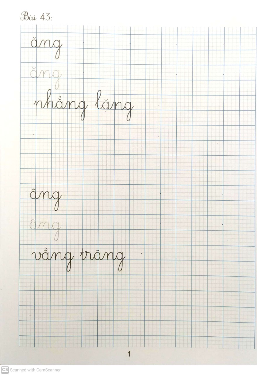 bộ vở viết đúng, viết đẹp 1 - tập 2