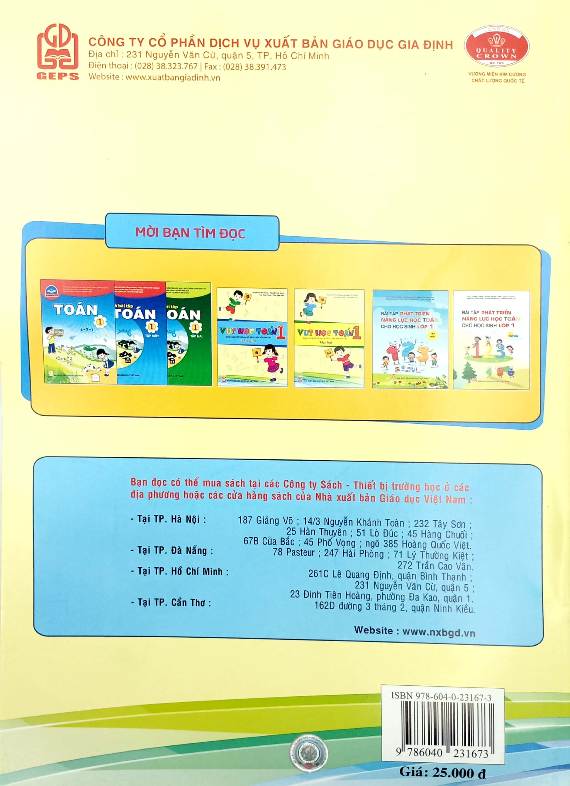 bộ vui học toán 1 - tập 1 (bộ sách chân trời sáng tạo)