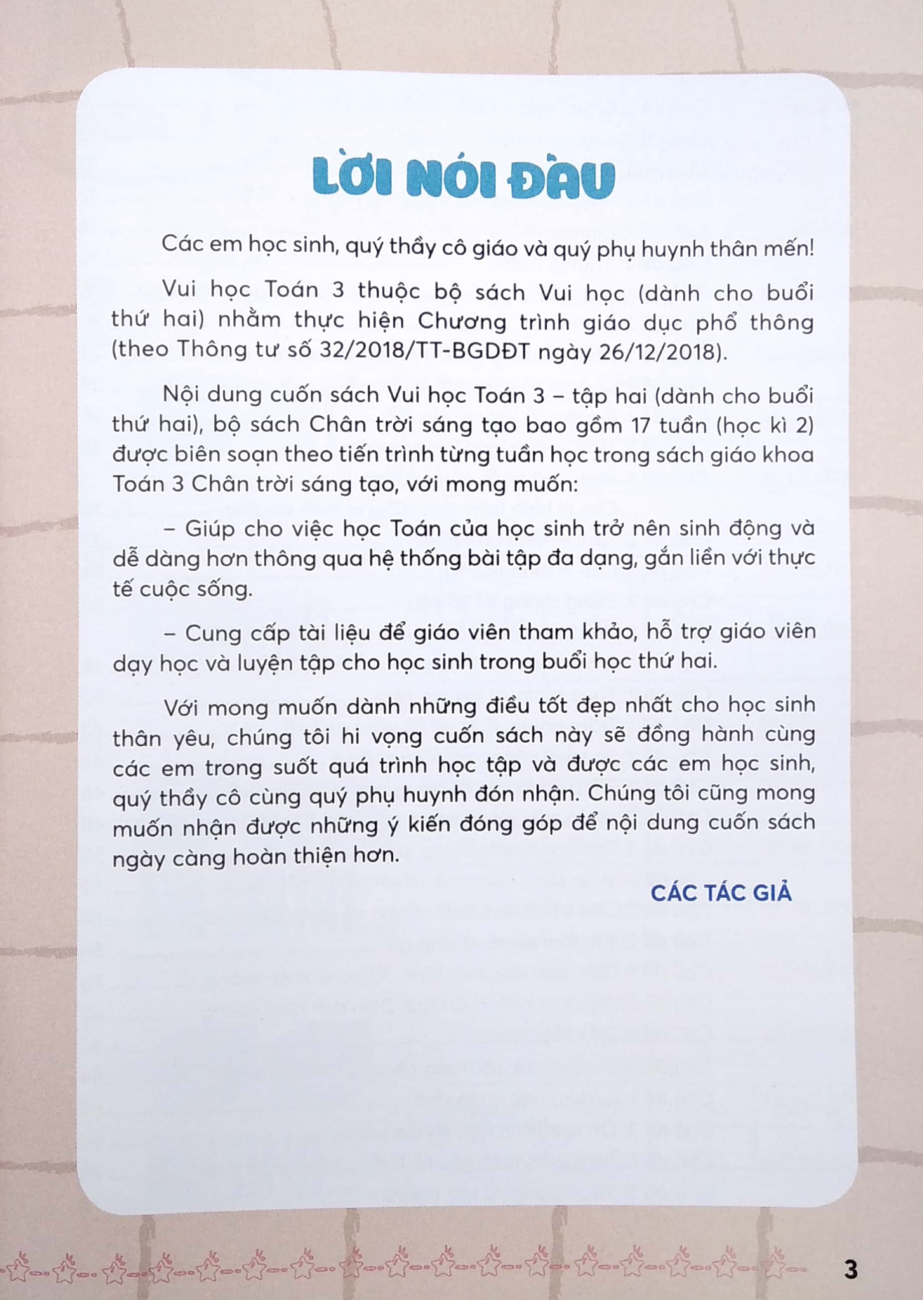 bộ vui học toán 3 - tập 2 (bộ chân trời sáng tạo)