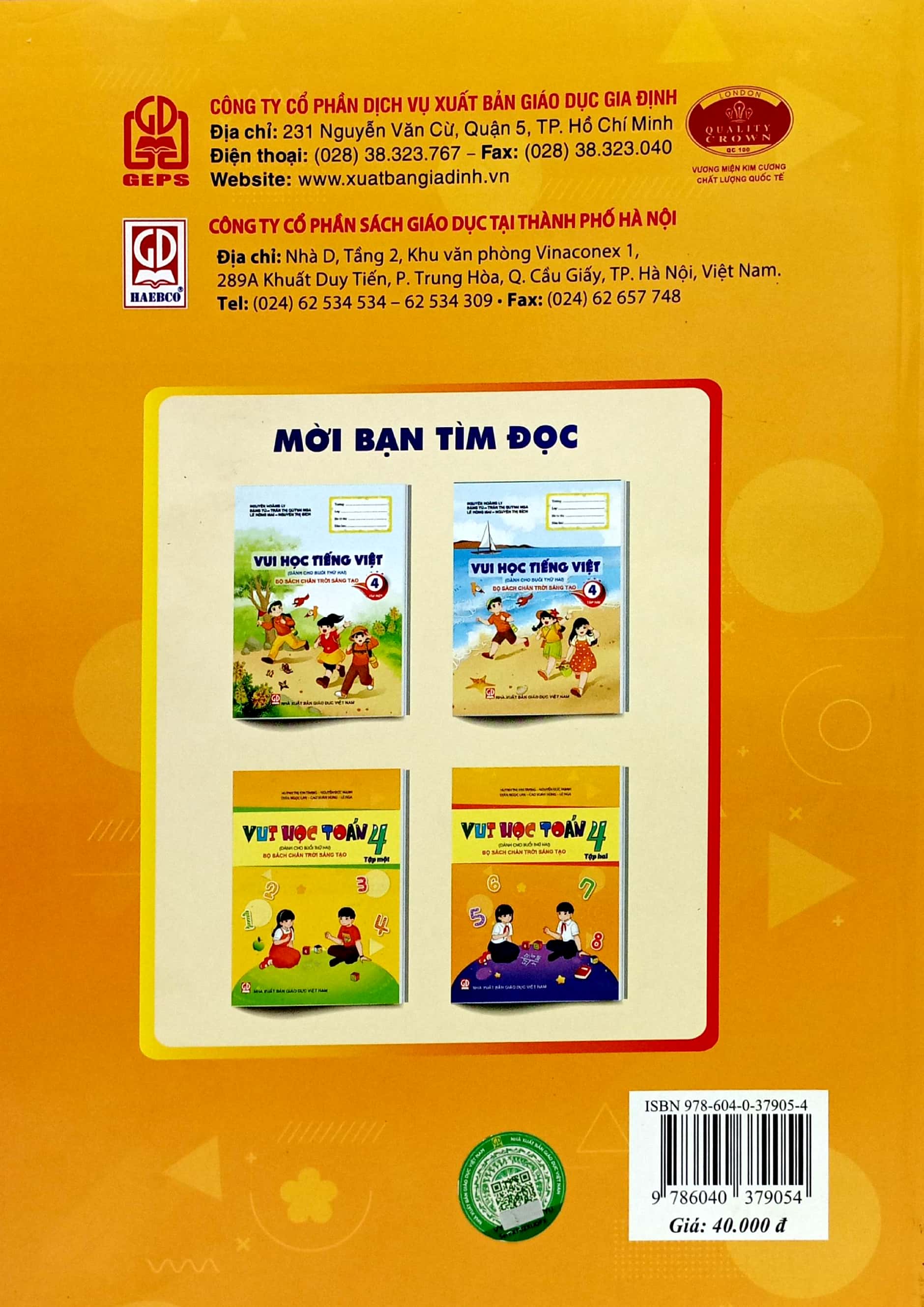 Bộ
						
										
										Vui Học Toán 4 - Tập Hai (Dành Cho Buổi Học Thứ Hai) - Bộ Sách Chân Trời Sáng Tạo