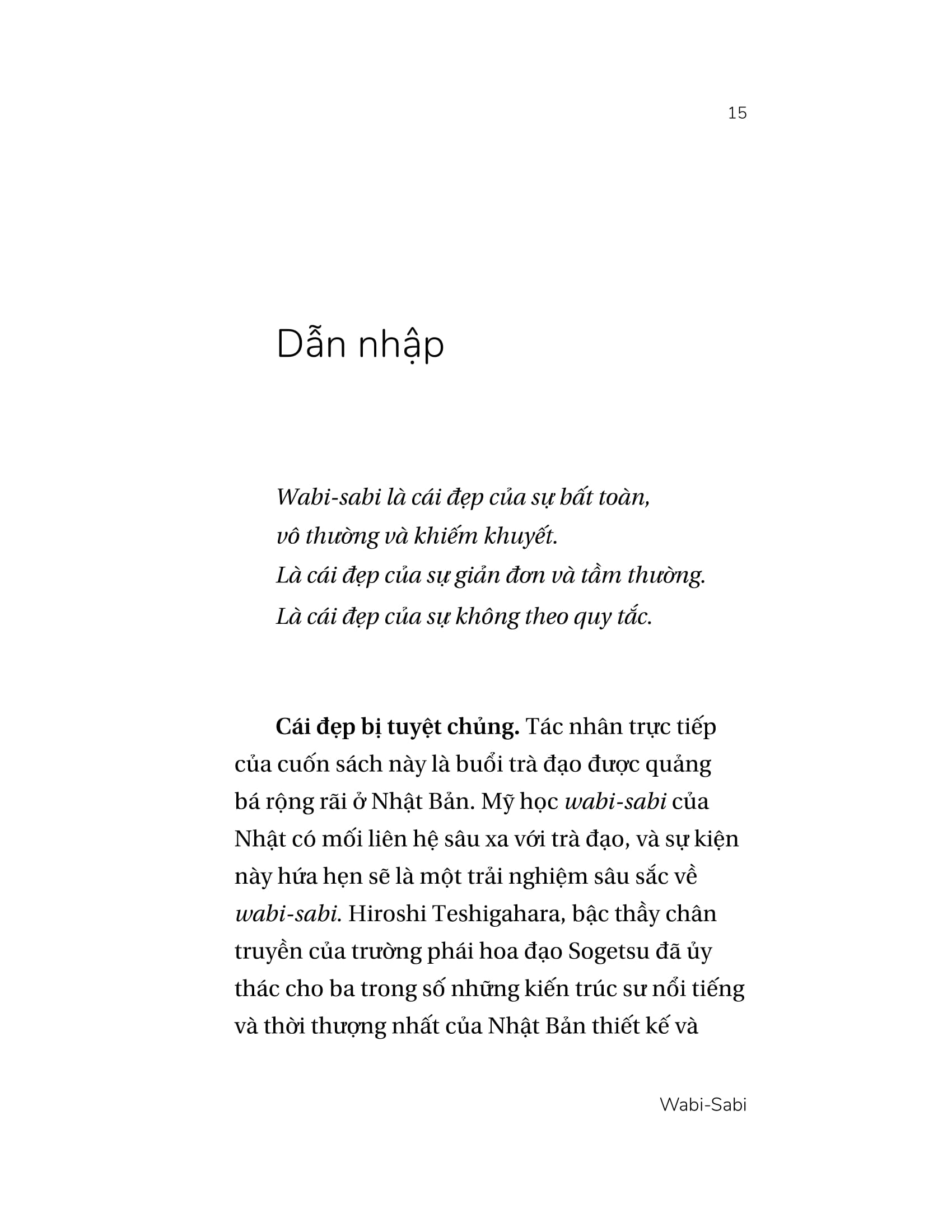 Bo
						
										
										Wabi-Sabi - Tap 1 - Cho Nghe Si, Nha Thiet Ke, Nha Tho Va Triet Gia