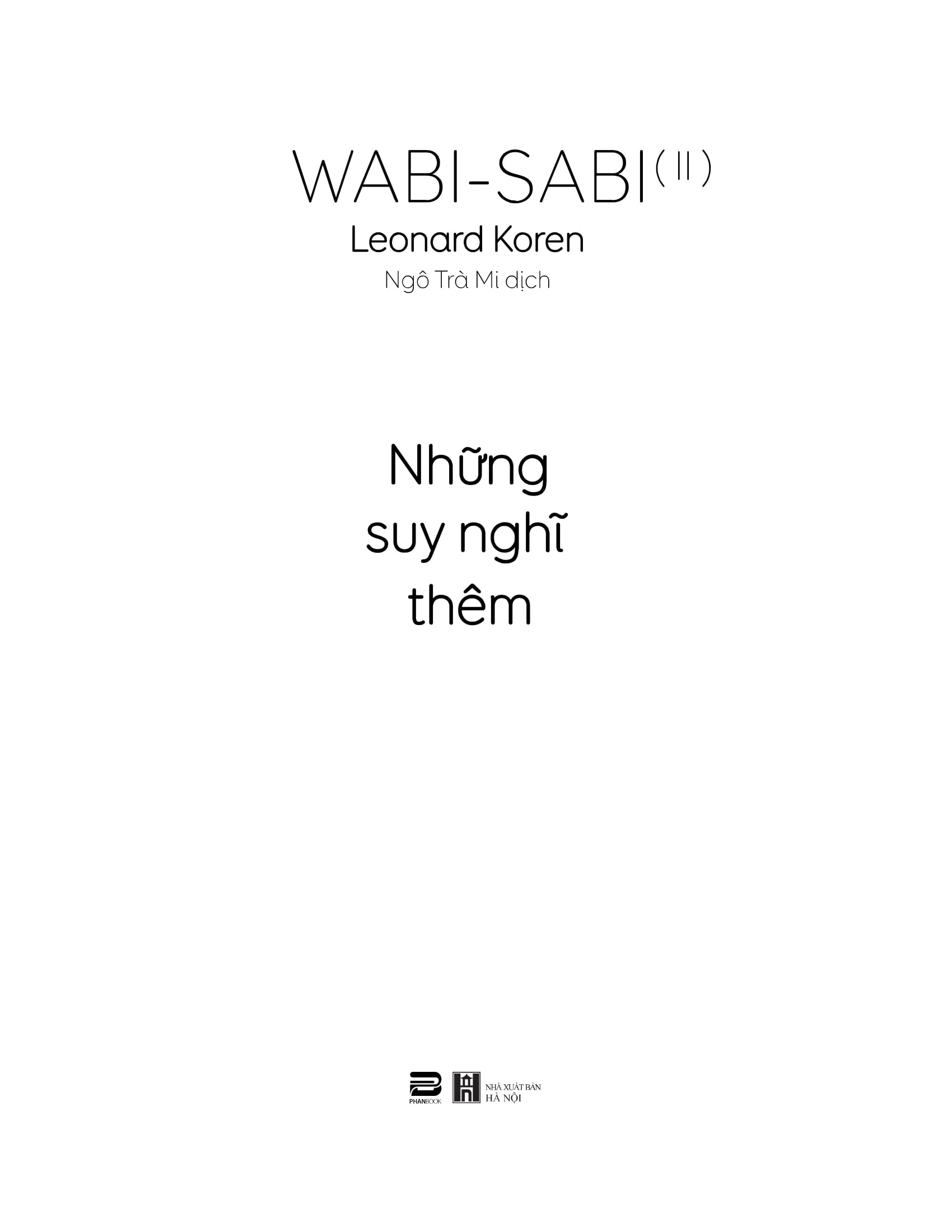 Bo
						
										
										Wabi-Sabi - Tap 2 - Nhung Suy Nghi Them