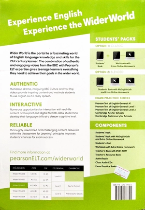 bộ wider world 2 workbook with extra online homework pack