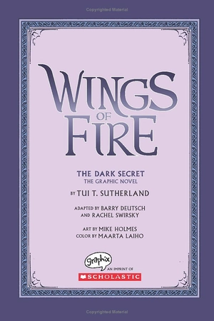 bộ wings of fire #4: the dark secret: a graphic novel