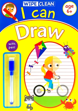 bộ wipe clean i can draw - book with pen age 6+
