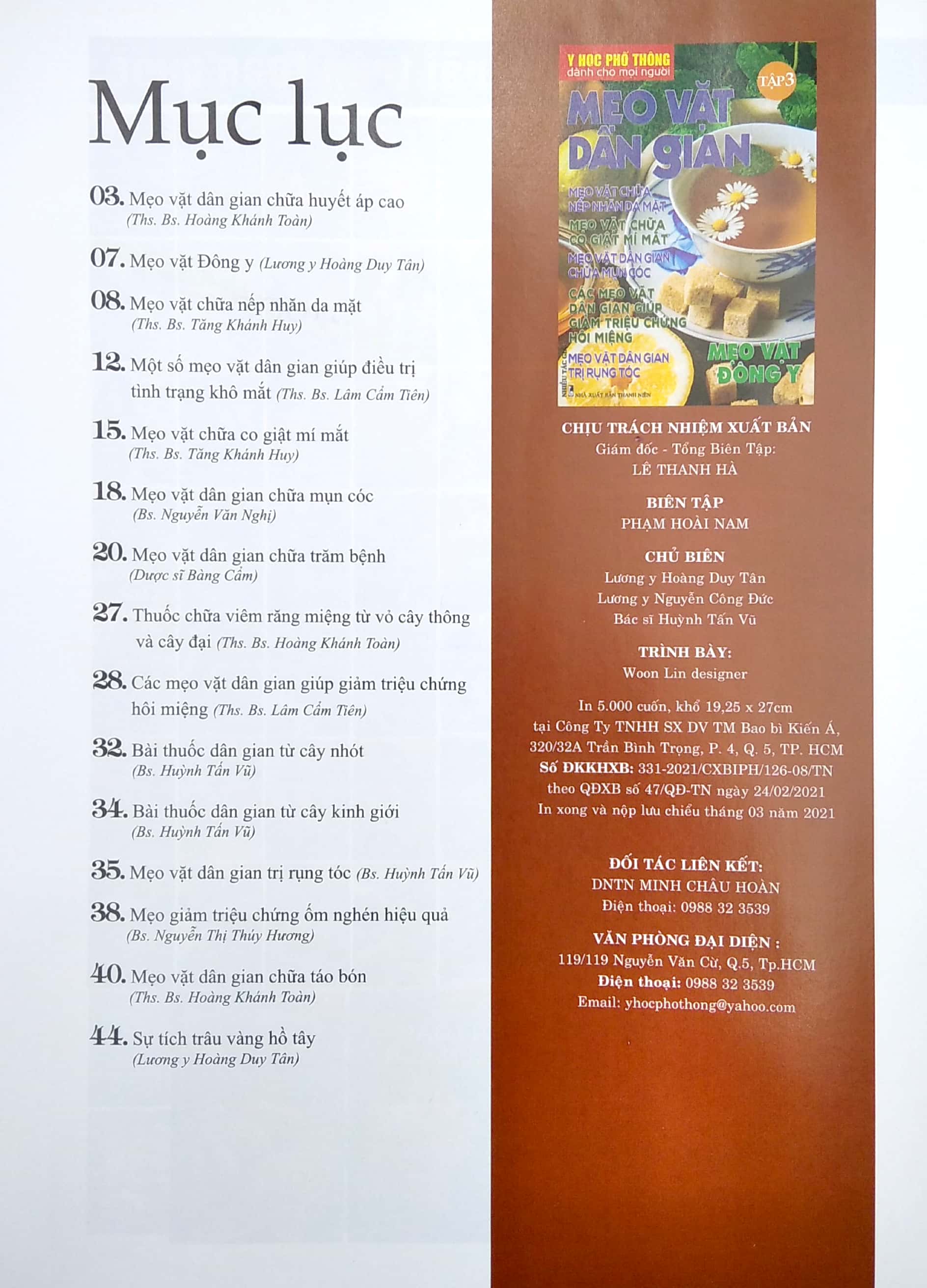 bộ y học phổ thông dành cho mọi người - chuyên đề: mẹo vặt dân gian 3