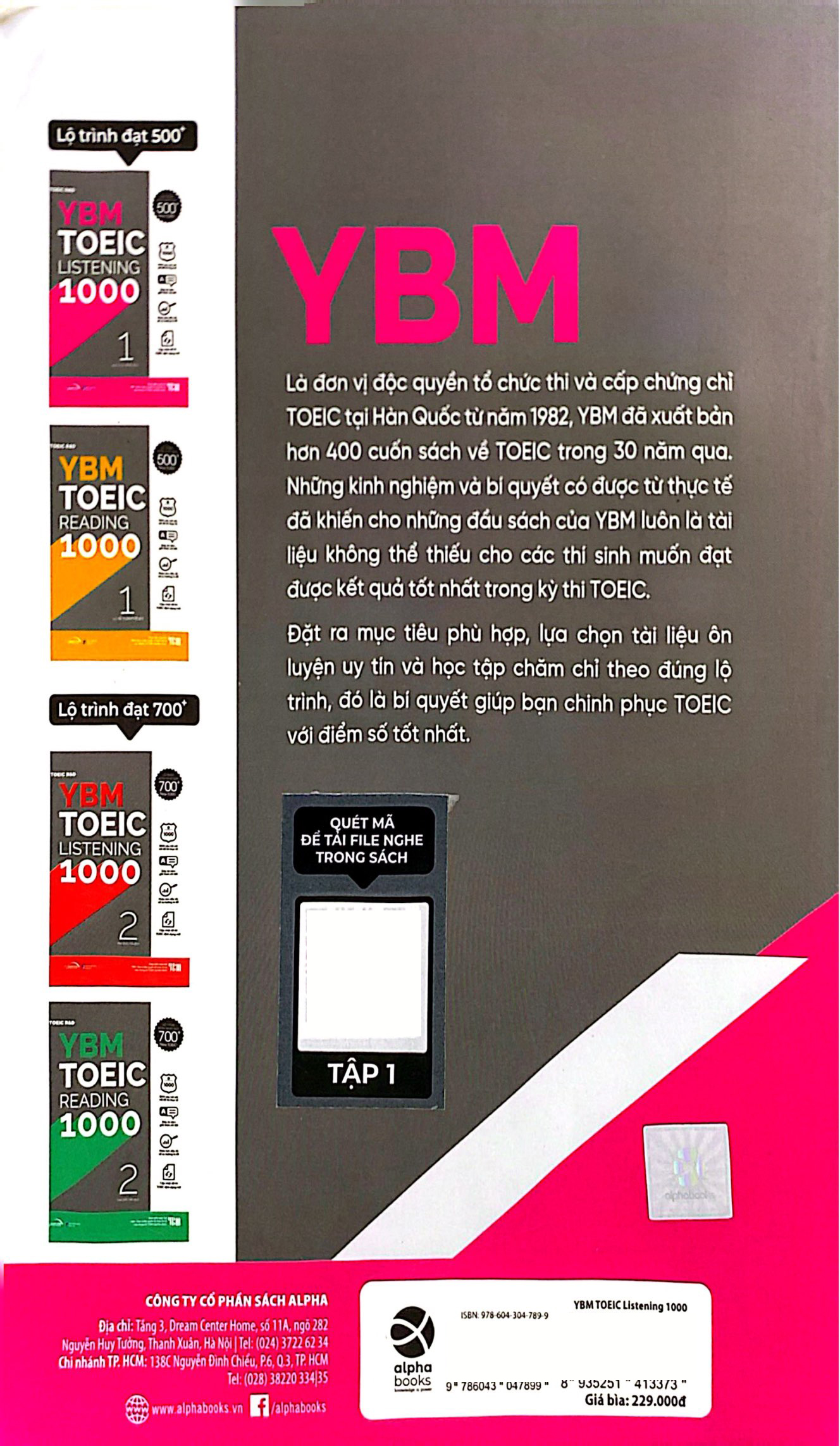 Bo
						
										
										YBM Actual Toeic Tests LC 1000 - Vol 1