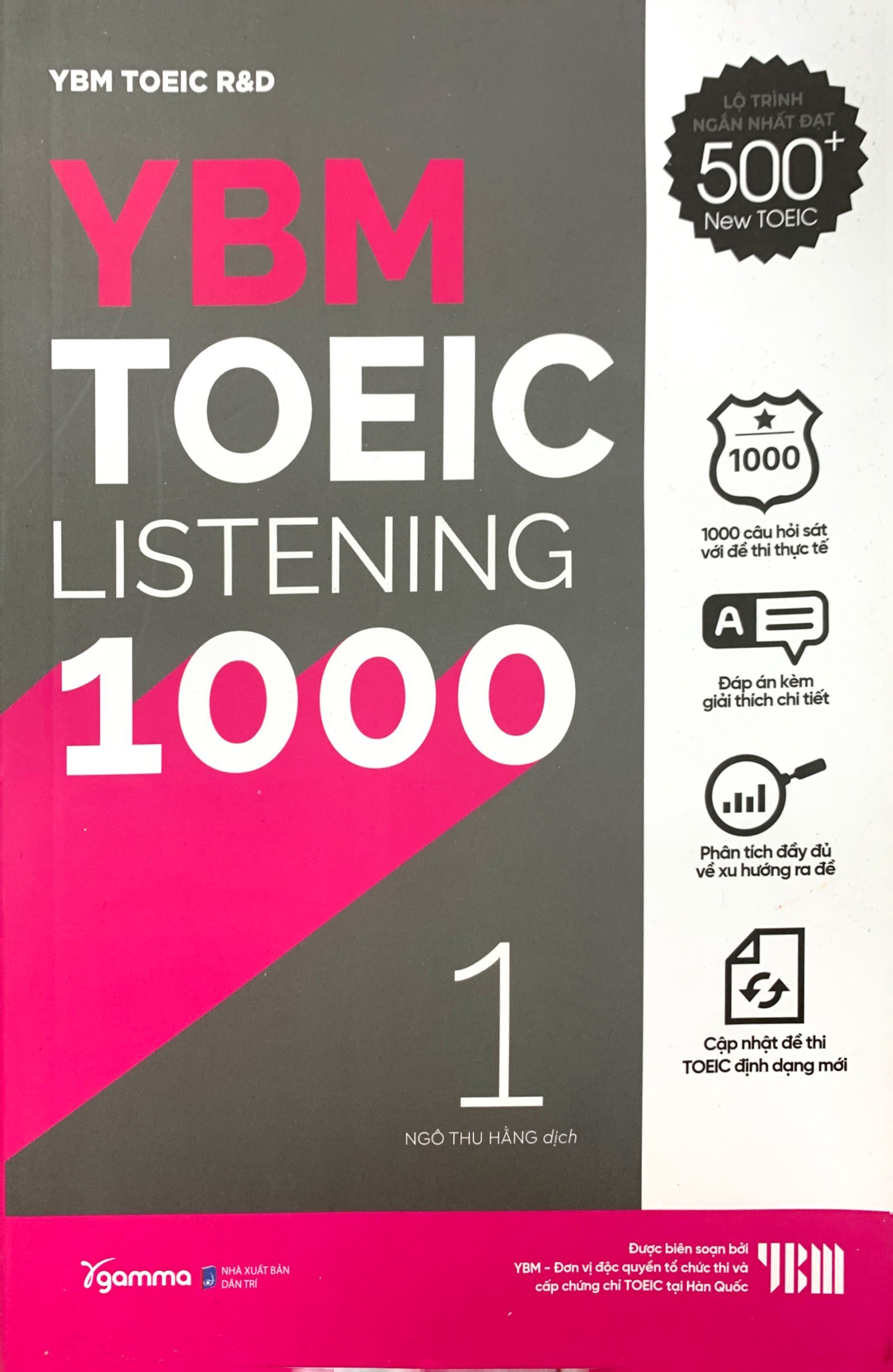 bộ ybm toeic listening 1000 - vol 1 (tái bản 2023)