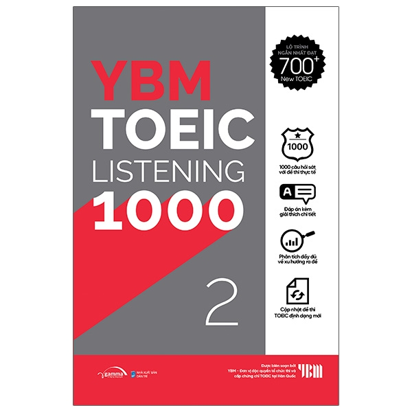 bộ ybm toeic listening 1000 - vol 2 (tái bản 2023)