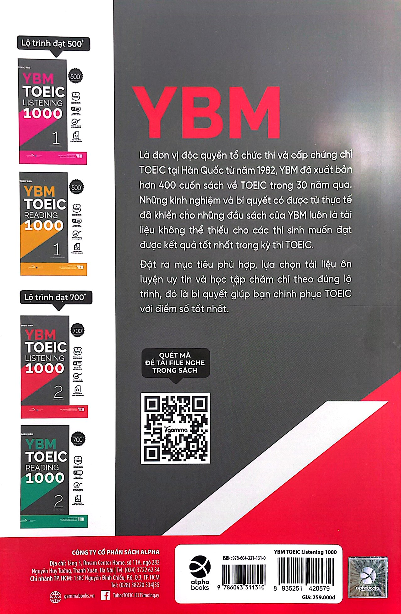 bộ ybm toeic listening 1000 - vol 2 (tái bản 2023)