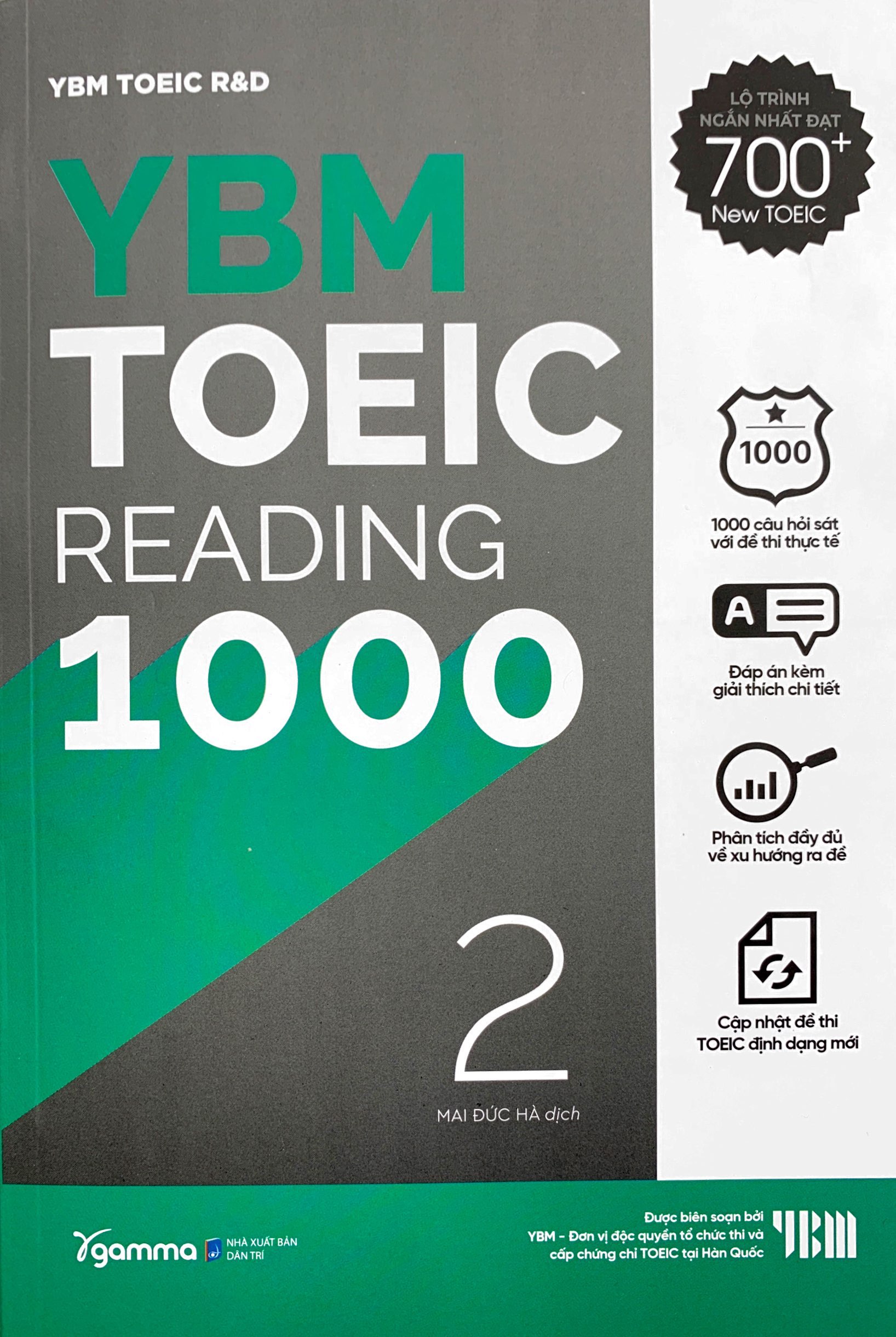 bộ ybm toeic reading 1000 - vol 2 (tái bản)