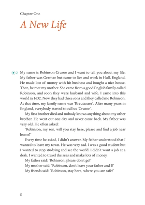 bộ young adult eli readers - robinson crusoe - stage 1 a1 - downloadable audio files