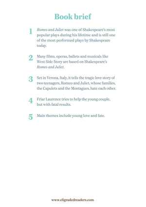 bộ young adult eli readers - romeo and juliet - stage 2 a2 - downloadable audio files