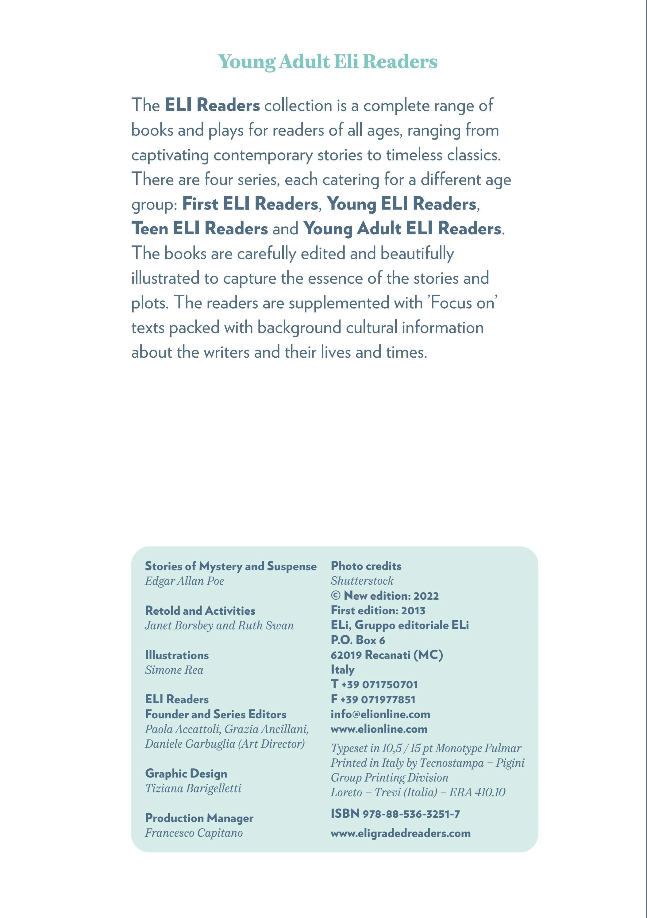 Bo
						
										
										Young Adult ELI Readers - Stories Of Mystery And Suspense - Stage 4 B2 - Downloadable Audio Files