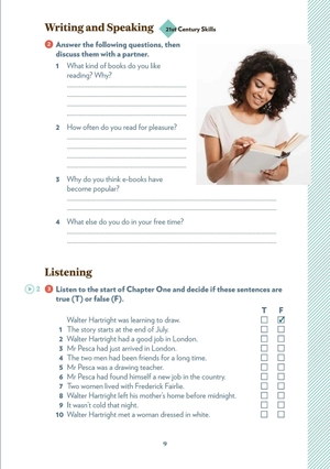 bộ young adult eli readers - the woman in white - stage 3 b1 - downloadable audio files