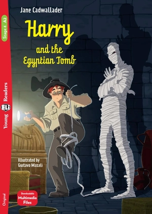 bộ young eli readers - harry and the egyptian tomb - stage 4 a2 - downloadable multimedia