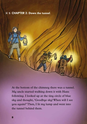 bộ young eli readers - journey to the centre of the earth - stage 4 a2 - downloadable audio files