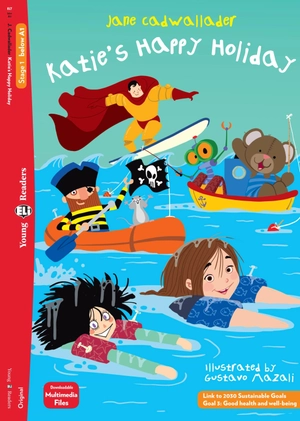 bộ young eli readers - katieℹs happy holiday - stage 1 below a1 - downloadable multimedia