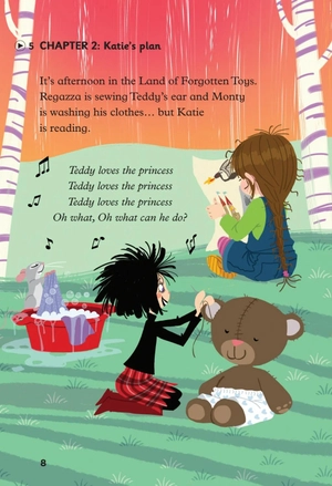 bộ young eli readers - katie, teddy and the princess - stage 1 below a1 - downloadable audio files